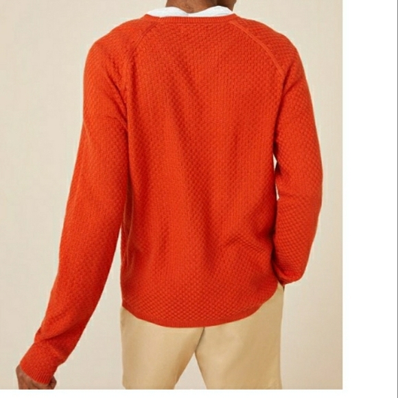 NWT☆Men's FREE ASSEMBLY ☆Orange Thermal Raglan Sweater *XL - Picture 7 of 9